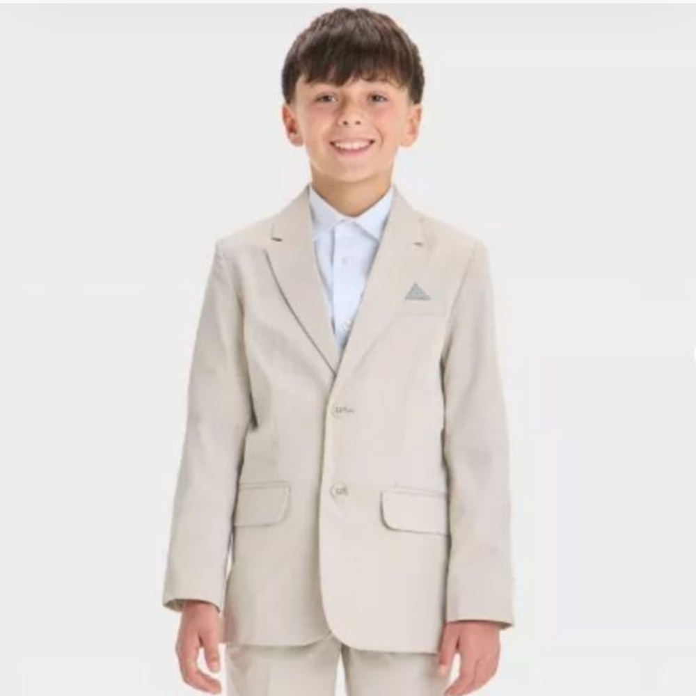 Cat & Jack Boys Tan Suit Jacket